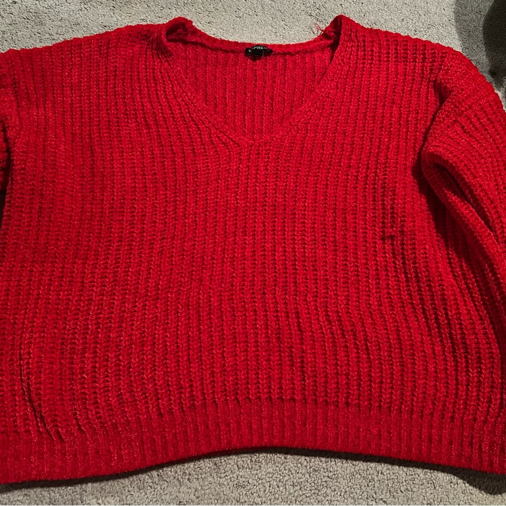 Express Red Sweater in Large - Picture 5 of 5